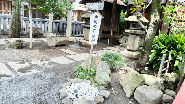 七社神社の歯固め石を納めるところ